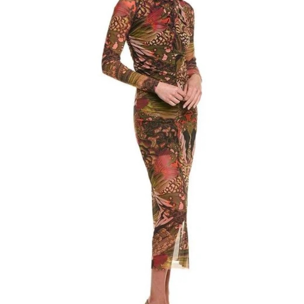 All Saints Multicolor Patterned Midi Dress